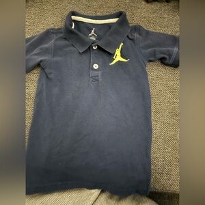 Air Jordan Kids Polo Shirt in Navy with Yellow Logo - Boys size 4